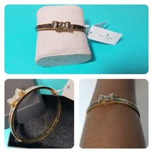 Kate Spade Glitter Bangle Bow Braclet